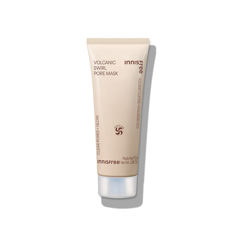 ProtoClinical k-beauty innisfree Volcanic Swirl Pore Mask 110g shown as a single item centered on a plain background in a square studio image