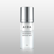 AIDA Glutathione Brightnening Ampoule Mist 60ml by ProtoClinical displayed in front-facing skincare packaging on a white background for a k-beauty routine.