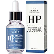 ProtoClinical k-beauty Cos De BAHA HP Vitamin B5 4% + Niacinamide 2% Serum 30ml single upright serum bottle centered on a pale pink and green background
