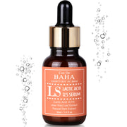 ProtoClinical k-beauty Cos De BAHA LS Lactic Acid 12.5% Face Peel Serum with HA 30ml single serum bottle packshot centered on a clean light background in a square product shot