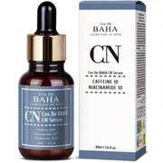 ProtoClinical k-beauty Cos De BAHA CN High Potency 10% Caffeine & 10% Niacinamide Serum 30ml single outer serum box in a square product shot