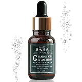 ProtoClinical k-beauty Cos De BAHA G Glycolic Acid 10% AHA Serum 30ml single upright dark serum bottle centered on a white background