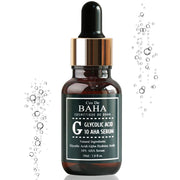 ProtoClinical k-beauty Cos De BAHA G Glycolic Acid 10% AHA Serum 30ml single upright dark serum bottle centered on a white background