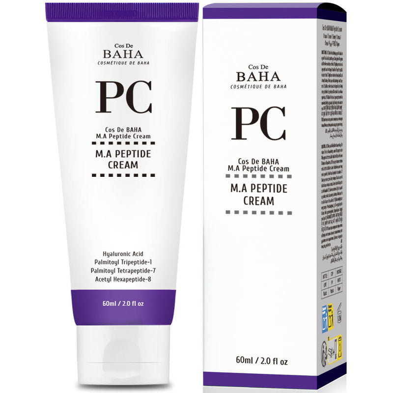 ProtoClinical k-beauty Cos De BAHA PC M.A Peptide Cream 60ml single face cream product shot in a square layout
