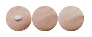 ProtoClinical k-beauty Cos De BAHA DC Drying Cream 45ml three brown cream swatches aligned horizontally on a white background with pale aqua accents
