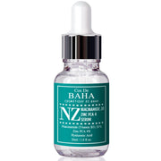 ProtoClinical k-beauty Cos De BAHA NZ Niacinamide 20% + Zinc 4% Serum 30ml single upright dark green serum bottle centered on a clean white background