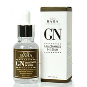 ProtoClinical k-beauty Cos De BAHA GN Galactomyces 94% Skin Repair Serum with Niacinamide 2% 30ml single upright dark serum bottle centered on a pale gray background with cream side shading.