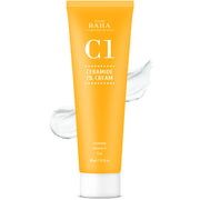ProtoClinical k-beauty Cos De BAHA C1 Ceramide 1% Cream 45ml yellow cream tube beside a white product box on a clean white background