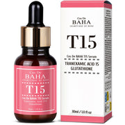 ProtoClinical k-beauty Cos De BAHA T15 Tranexamic Acid 15% Serum 30ml single boxed serum package in a front-facing packshot on a clean white background