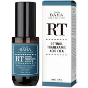ProtoClinical k-beauty Cos De BAHA RT Retinol 0.02% + Tranexamic Acid & Bakuchiol 2% Serum 30ml single serum bottle on a clean white background
