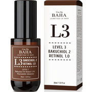 ProtoClinical k-beauty Cos De BAHA L3 Bakuchiol 2% + Retinol 1% Serum 30ml single serum bottle centered upright on a plain white background