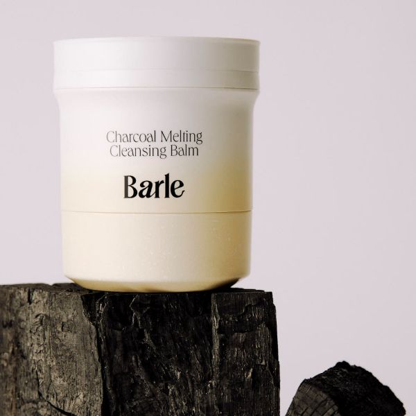 Barle Charcoal Melting Cleansing Balm 100g by ProtoClinical presented in product packaging and detail visuals on a white background, highlighting the charcoal cleansing balm for a k-beauty routine.