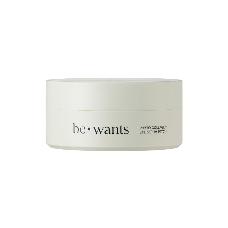 ProtoClinical k-beauty bewants Phyto Collagen Eye Serum Patch 80g/60ea single round patch jar with a pale gray-green center label on a clean white background