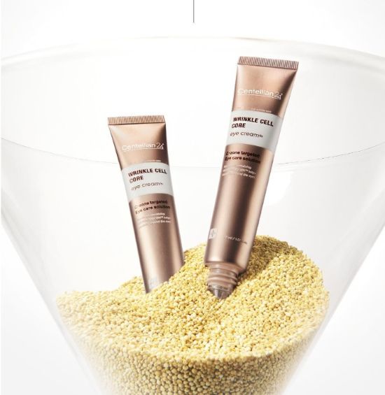 ProtoClinical k-beauty Centellian24 Wrinkle Cell Core Eye Cream RX 30ml single upright beige eye cream tube centered on a light neutral background