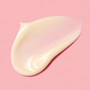 ProtoClinical k-beauty CKD Retino Collagen Small Molecule 300 Guasha Neck Cream 50ml glossy beige cream swatch shown close up on a soft pink background