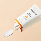 ZEROID Daily Sun Cream SPF50+ PA++++ 50ml beige mineral sunscreen tube
