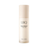 ProtoClinical k-beauty UIQ Biome Barrie Cream Mist 100ml frosted cream mist bottle floating upright with a beige cap on a warm beige background