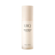 ProtoClinical k-beauty UIQ Biome Barrie Cream Mist 100ml frosted cream mist bottle floating upright with a beige cap on a warm beige background