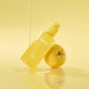 ProtoClinical k-beauty irecipe Ceramide Yuja Bio Cleansing Oil 200ml warm golden bottle silhouette with a soft beige vertical center on a light background