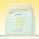 ProtoClinical k-beauty DEWYTREE Pick And Quick Vitamin Glow Double Pad 380g/100ea single product package centered on a clean white background in a square studio shot