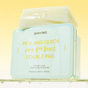 ProtoClinical k-beauty DEWYTREE Pick And Quick Vitamin Glow Double Pad 380g/100ea single product package centered on a clean white background in a square studio shot