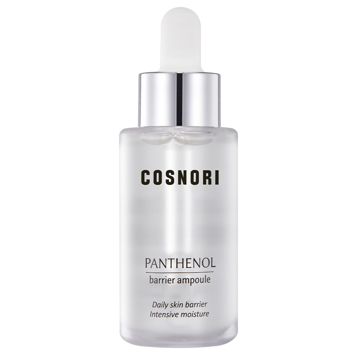 COSNORI Panthenol Barrier Ampoule shown as a treatment layer for dehydrated and barrier-stressed skin