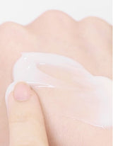 ProtoClinical k-beauty soft peach beauty graphic with a muted blue accent on a pale background.