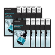MEDIHEAL Madecassoside Wrapping Serum Mask 25ml X 10ea by ProtoClinical shown in boxed serum mask packaging on a clean white background, highlighting the retail skincare presentation for a k-beauty routine.