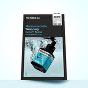MEDIHEAL Madecassoside Wrapping Serum Mask 25ml X 10ea by ProtoClinical shown in retail serum mask packaging on a clean white background, highlighting the boxed product presentation for a k-beauty skincare routine.
