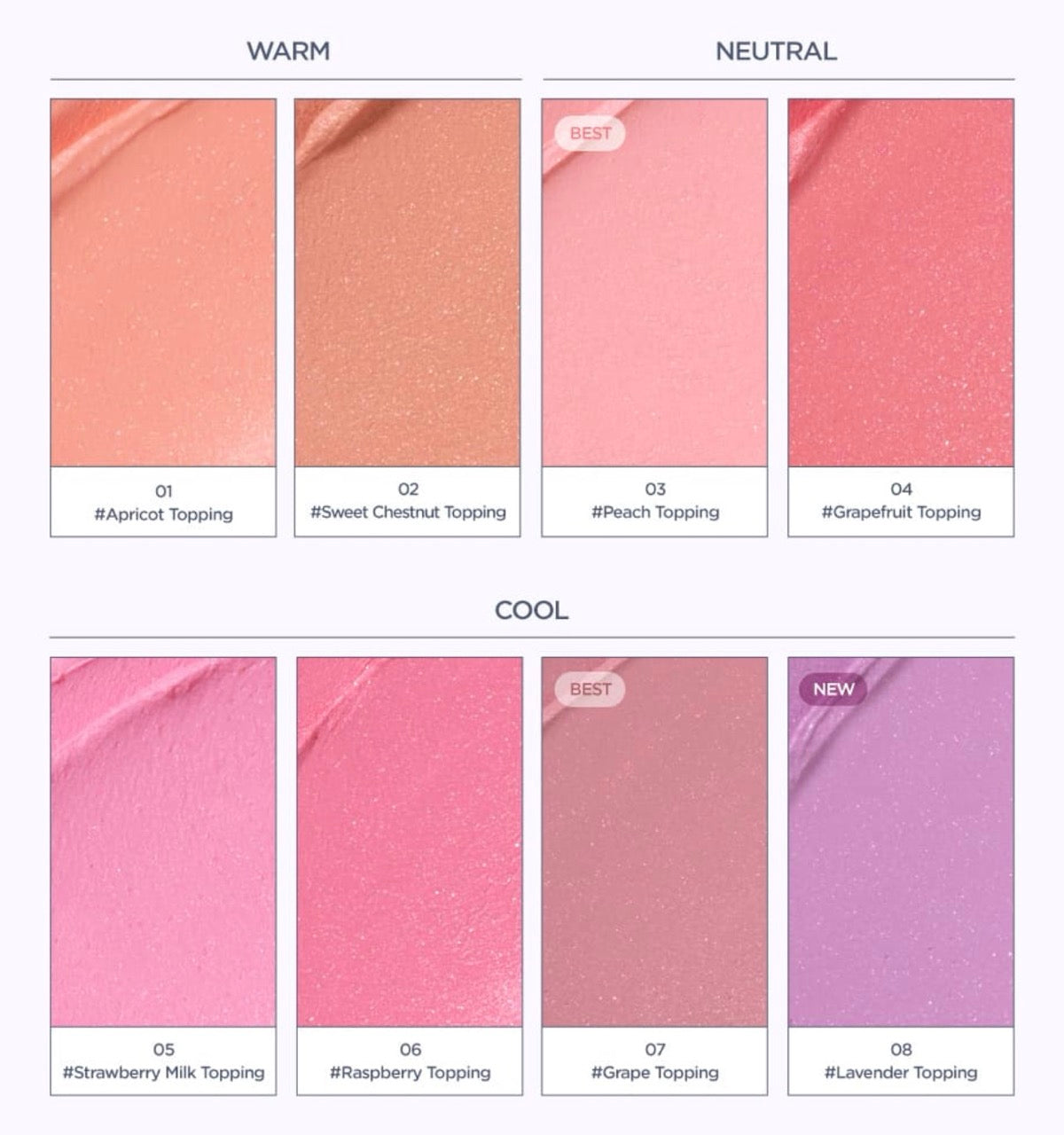 ProtoClinical k-beauty lilybyred Luv Beam Cheek Mousse 3.8g (6colors) single pink cheek mousse container on a mauve-toned background