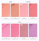 ProtoClinical k-beauty lilybyred Luv Beam Cheek Mousse 3.8g (6colors) single pink cheek mousse container on a mauve-toned background