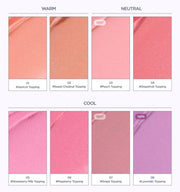 ProtoClinical k-beauty lilybyred Luv Beam Cheek Mousse 3.8g (6colors) single pink cheek mousse container on a mauve-toned background