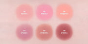 ProtoClinical k-beauty lilybyred Luv Beam Cheek Mousse 3.8g (6colors) single upright pink cheek mousse container centered on a soft mauve background.