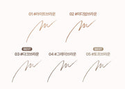 ProtoClinical k-beauty lilybyred Skinny Mes Brow Pencil 0.06g (5colors) slim brow pencil packaging in a square close-up on a light background