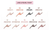 ProtoClinical k-beauty lilybyred Starry Eyes Am9 to Pm9 Gel Eyeliner 0.5g (11colors) gel eyeliner pencil with liner swatch details on a light background