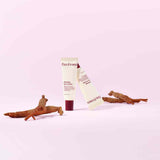 ProtoClinical k-beauty soft lilac and beige beauty graphic with a muted darker center on a light background.