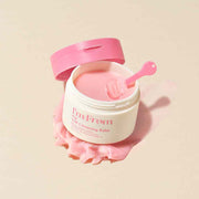 ProtoClinical k-beauty peach and sage beauty graphic with a soft warm center on a light background.