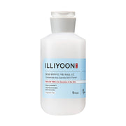 ProtoClinical k-beauty ILLIYOON Ceramide Ato Relief Skin Softener 250ml single centered pale blue bottle on a white background with soft yellow and blue side accents