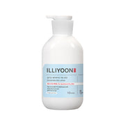 ProtoClinical k-beauty ILLIYOON Ceramide Ato Lotion 564ml single centered pale blue lotion bottle on a white background with soft blue side accents.