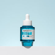 ProtoClinical k-beauty heimish RX Hyaluronic Acid 2% Hydrating Serum 35ml single bright blue dropper bottle standing upright with a white cap on a pale blue and white split background