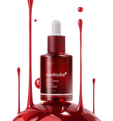 ProtoClinical k-beauty burgundy beauty graphic with soft pink upper tones on a light background.