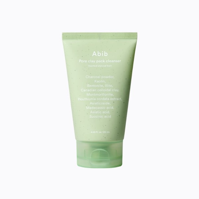 ProtoClinical k-beauty Abib Pore Clay Pack Cleanser Heartleaf Charcoal Foam 120ml single front-facing cleanser package centered on a clean white background