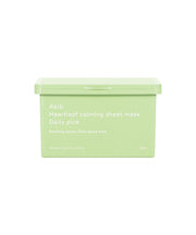 Abib Heartleaf Calming Sheet Mask Daily Pick 350ml/30ea by ProtoClinical shown in a product packaging image on a clean white background for a k-beauty skincare routine.