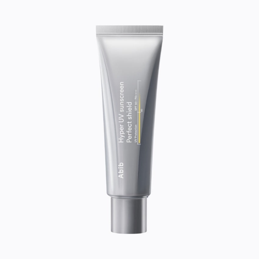 ProtoClinical k-beauty Abib Hyper UV Sunscreen Perfect Shield SPF50+ PA++++ 50ml single front-facing sunscreen package centered on a clean white background