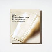 ProtoClinical k-beauty Abib Glow Collagen Mask Glutathione Film 38g X 4ea two standing sheet mask pouches in pale yellow and olive-gray tones on a soft white background
