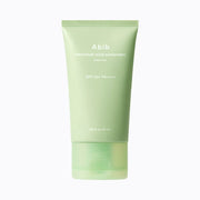 ProtoClinical k-beauty Abib Heartleaf Mild Sunscreen Relief Tube SPF50+ PA++++ 50ml single front-facing sunscreen tube centered on a clean white background