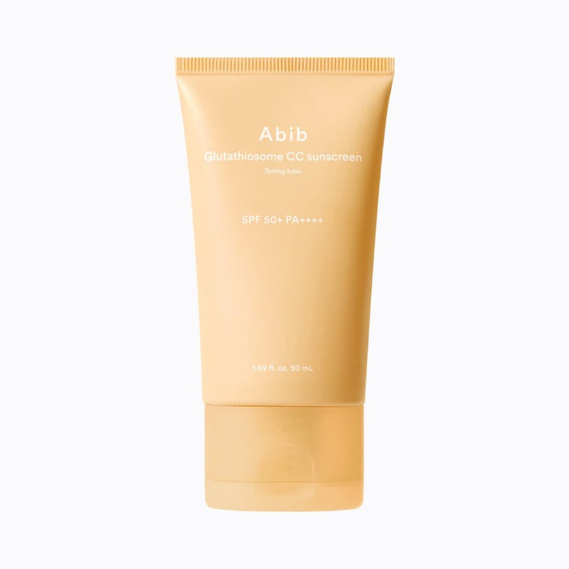 ProtoClinical k-beauty Abib Glutathiosome CC Sunscreen Toning Tube SPF50+ PA++++ 50ml single front-facing sunscreen tube centered on a clean white background