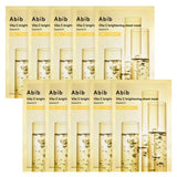 ProtoClinical k-beauty Abib Vita C Brightening Sheet Mask Essential Fit 27ml X 10ea single rectangular sheet mask packet with pale yellow and beige color blocks on a light background