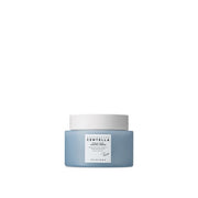 ProtoClinical k-beauty SKIN1004 Hyalu-Teca Firming Cream 50ml abstract product graphic with a pale blue top block, rounded gray lower shape, and soft blue side bands on a white background