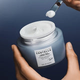 ProtoClinical k-beauty SKIN1004 Hyalu-Teca Firming Cream 50ml abstract product graphic with deep blue tones, a bright center, and a dark background